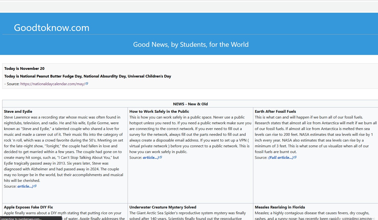 Goodtoknow online magazine